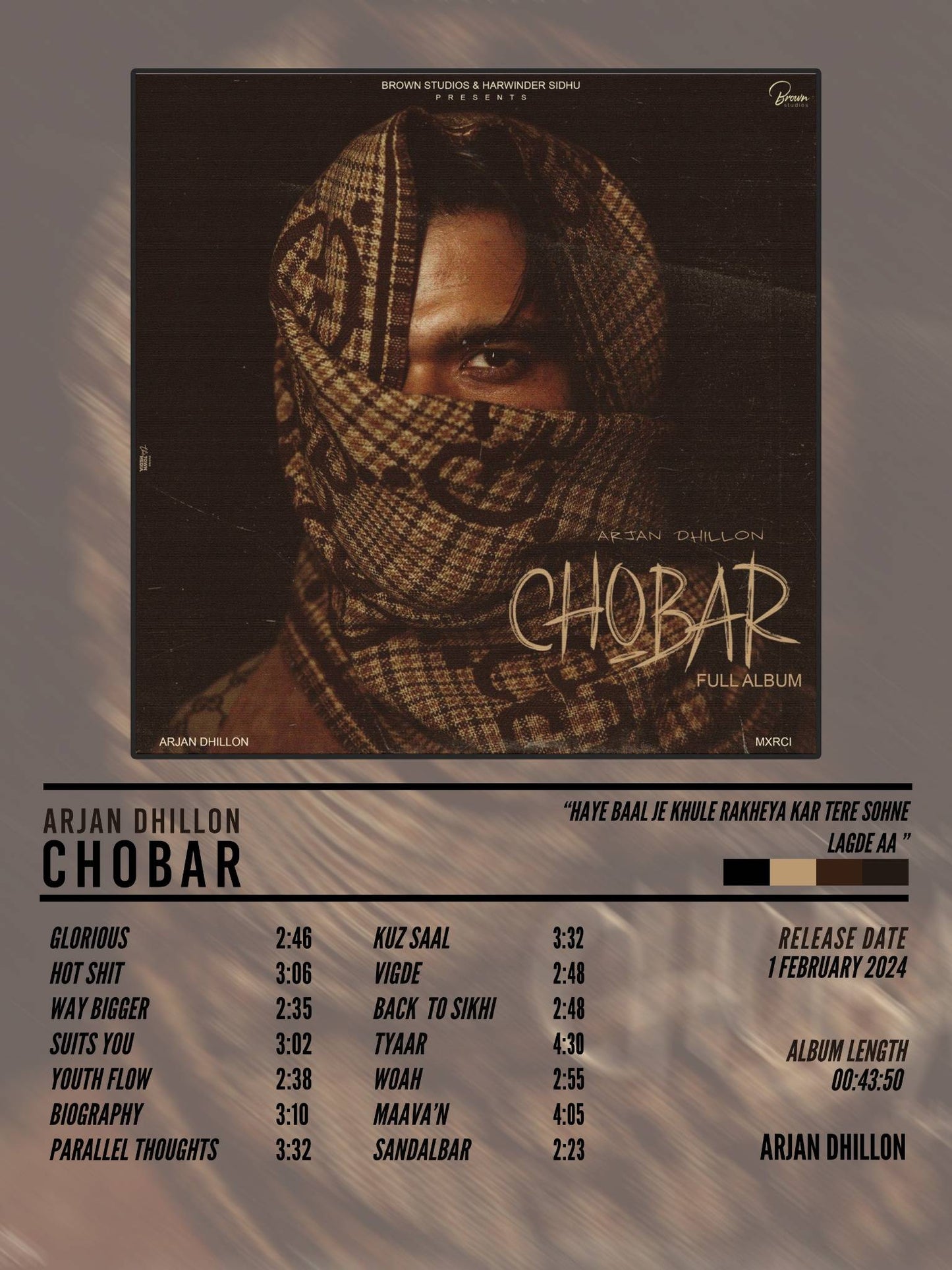 CHOBAR - ARJAN DHILLON POSTER