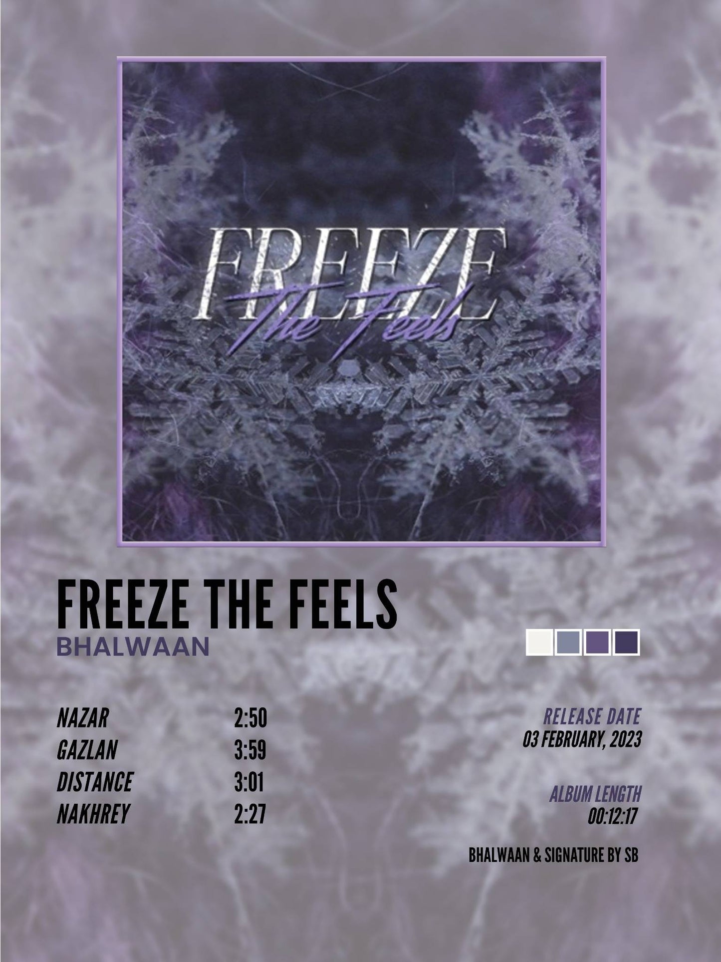 FREEZE THE FEELS - BHALWAAN POSTER