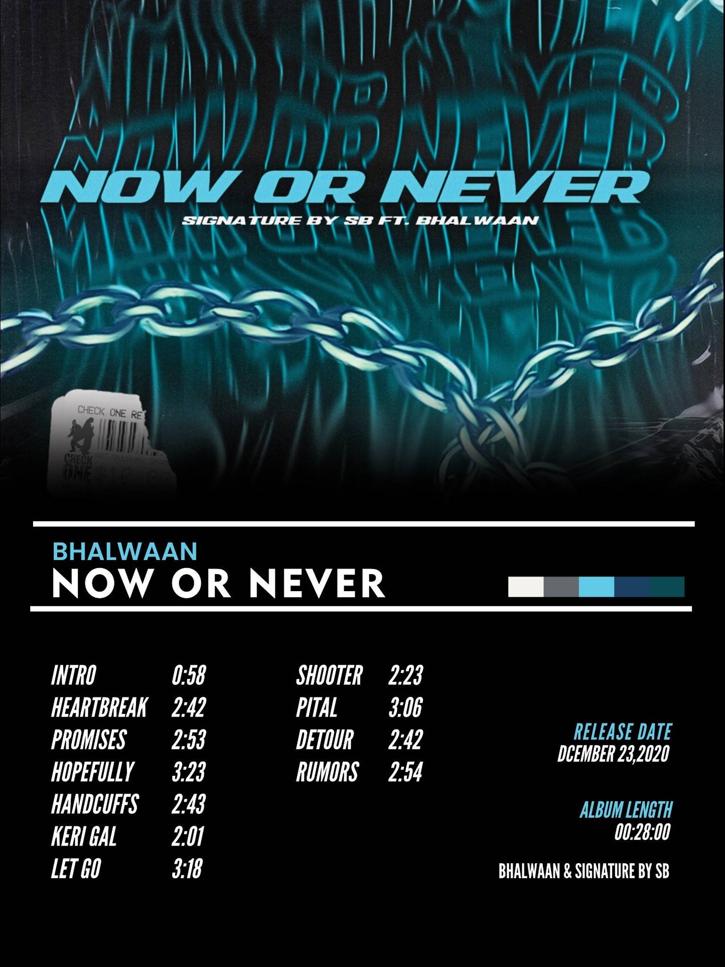 NOW OR NEVER - BHALWAAN POSTER