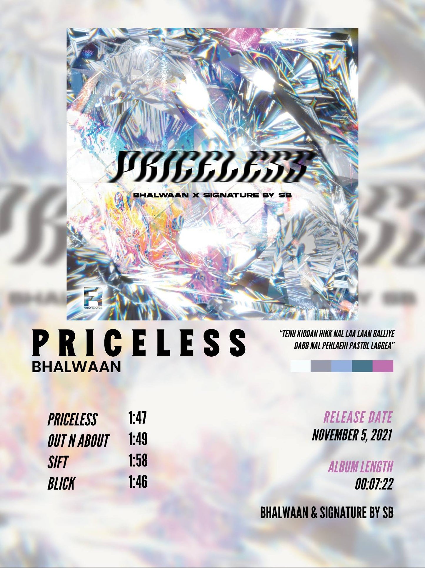 PRICELESS - BHALWAAN POSTER