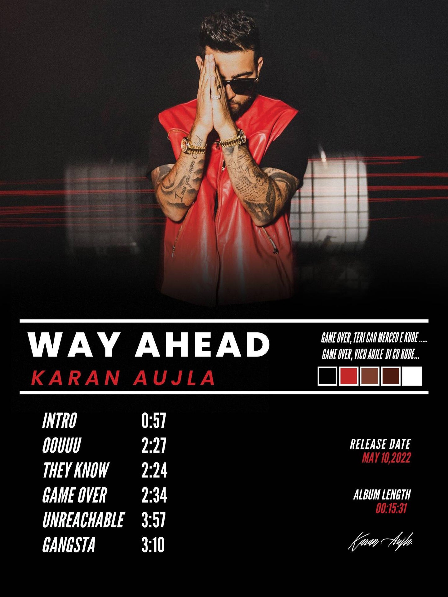 WAY AHEAD - KARAN AUJLA POSTER