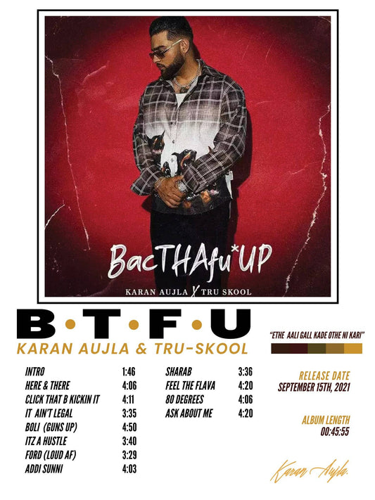 BTFU - KARAN AUJLA POSTER