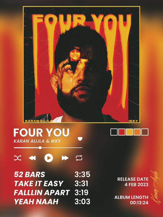 FOUR YOU - KARAN AUJLA POSTER