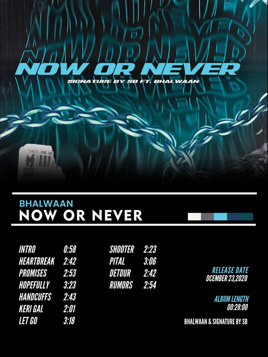 NOW OR NEVER - BHALWAAN POSTER